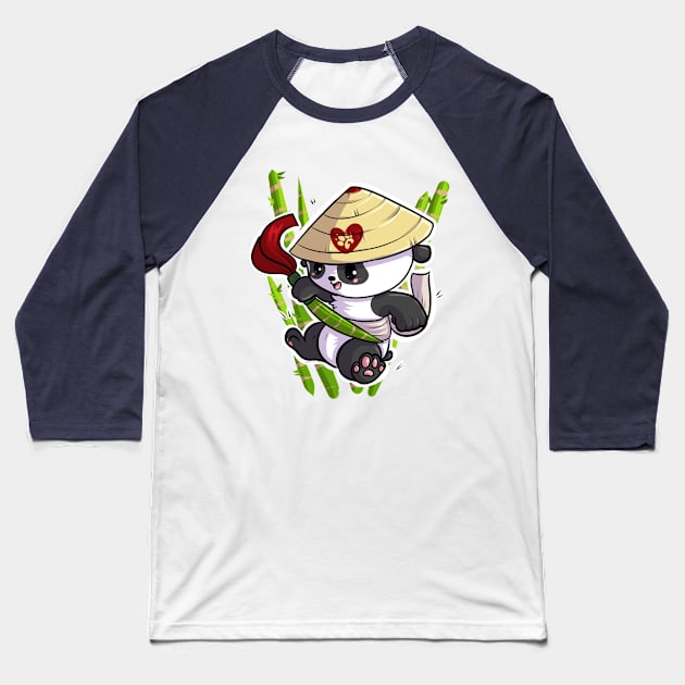 Ninja Panda Baseball T-Shirt by Bioticsheep